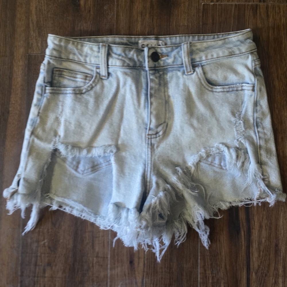 Cello High-rise Distressed Shorts